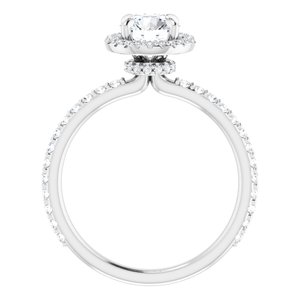 Platinum 6 mm Round Forever One™ Moissanite & 1/3 CTW Diamond Engagement Ring